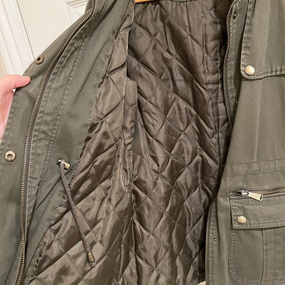 MICHAEL KORS OLIVE GREEN UTILITY JACKET - Picture 3 of 8